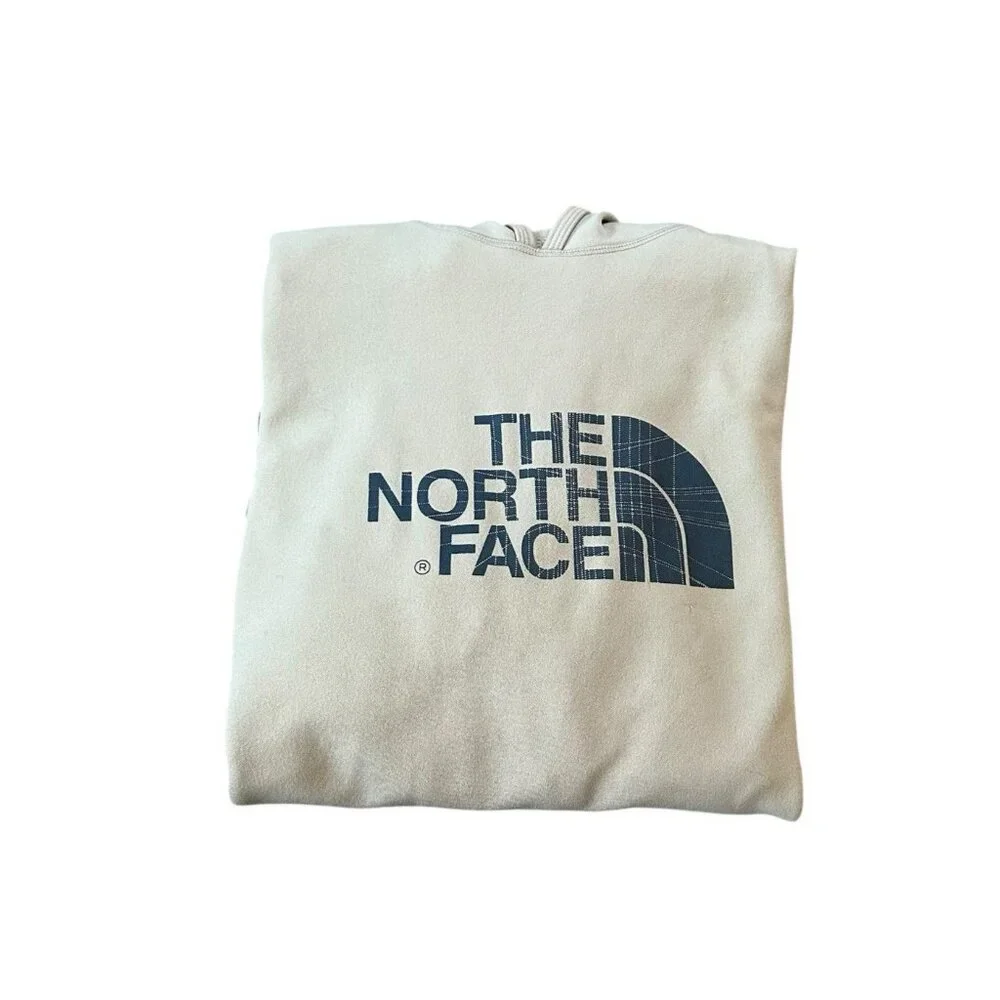 The North Face Men Sweater XXL‎ Gray Hoodie Pullover Sweatshirt Logo Pocket READ